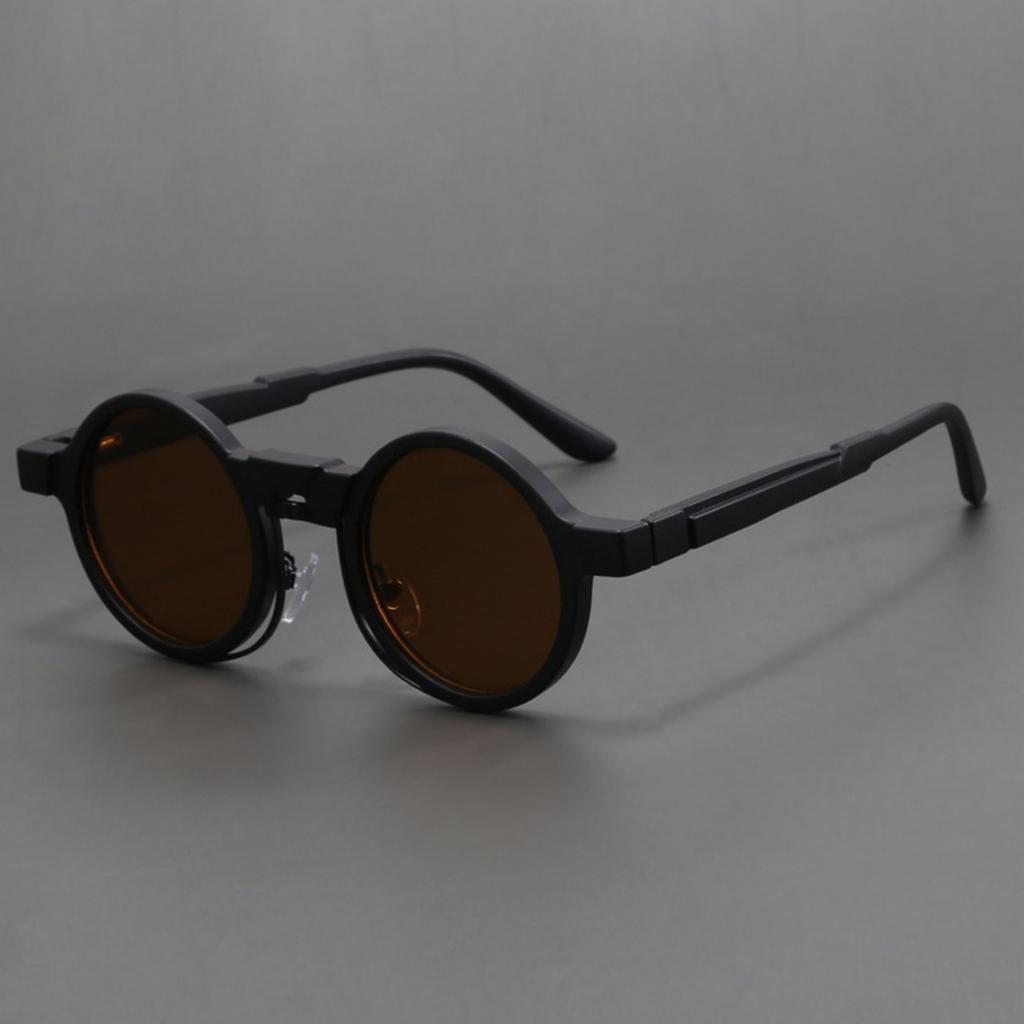 New Steampunk Round Sunglasses Personalized Hip Hop Trendy Unisex Fashion Eyewear for Men Women