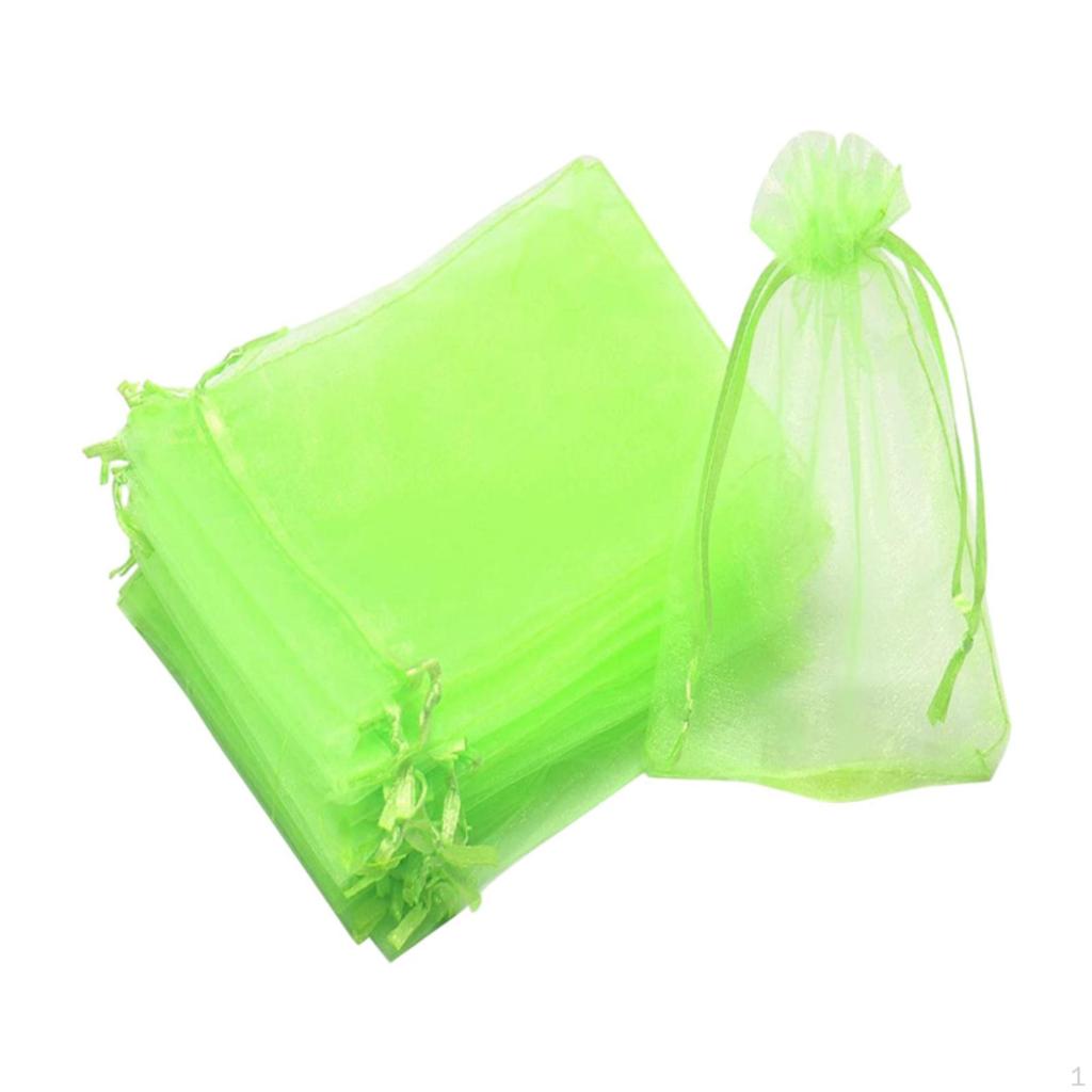 100 Pieces Fruit Protection Bags Cover Organza Mesh Barrier Gift Bag for Apples