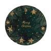 Tapis décoratif d'isolation thermique Rond Set de table de Noël, 14 pouces Motif festif Antidérapant Protecteur de table, Protecteur de table pour maison de vacances Endroit pour