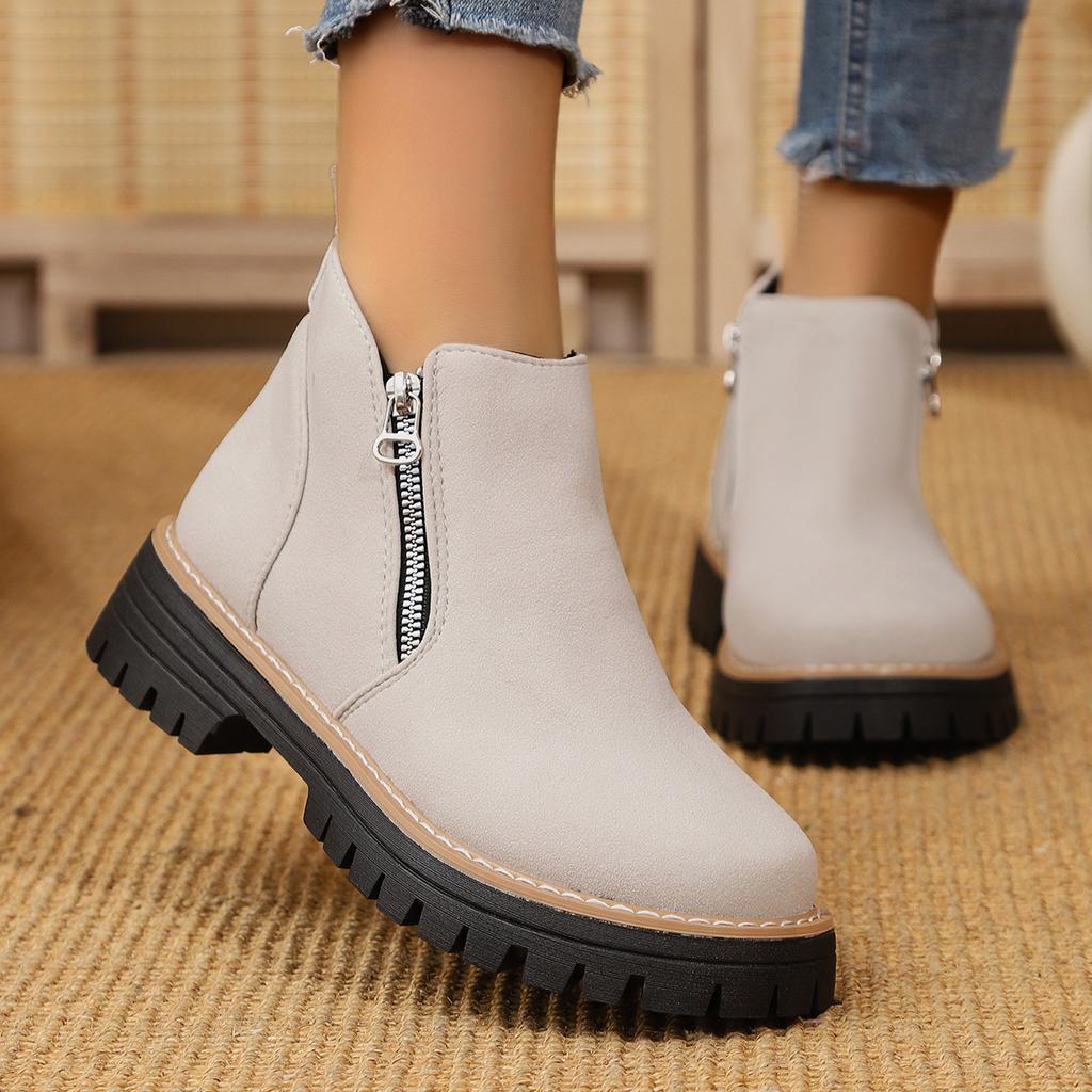 Plus Size Casual Ankle Boots for Women Fall/Winter 2025 High-Top Casual Fashion Ankle Boots for Women