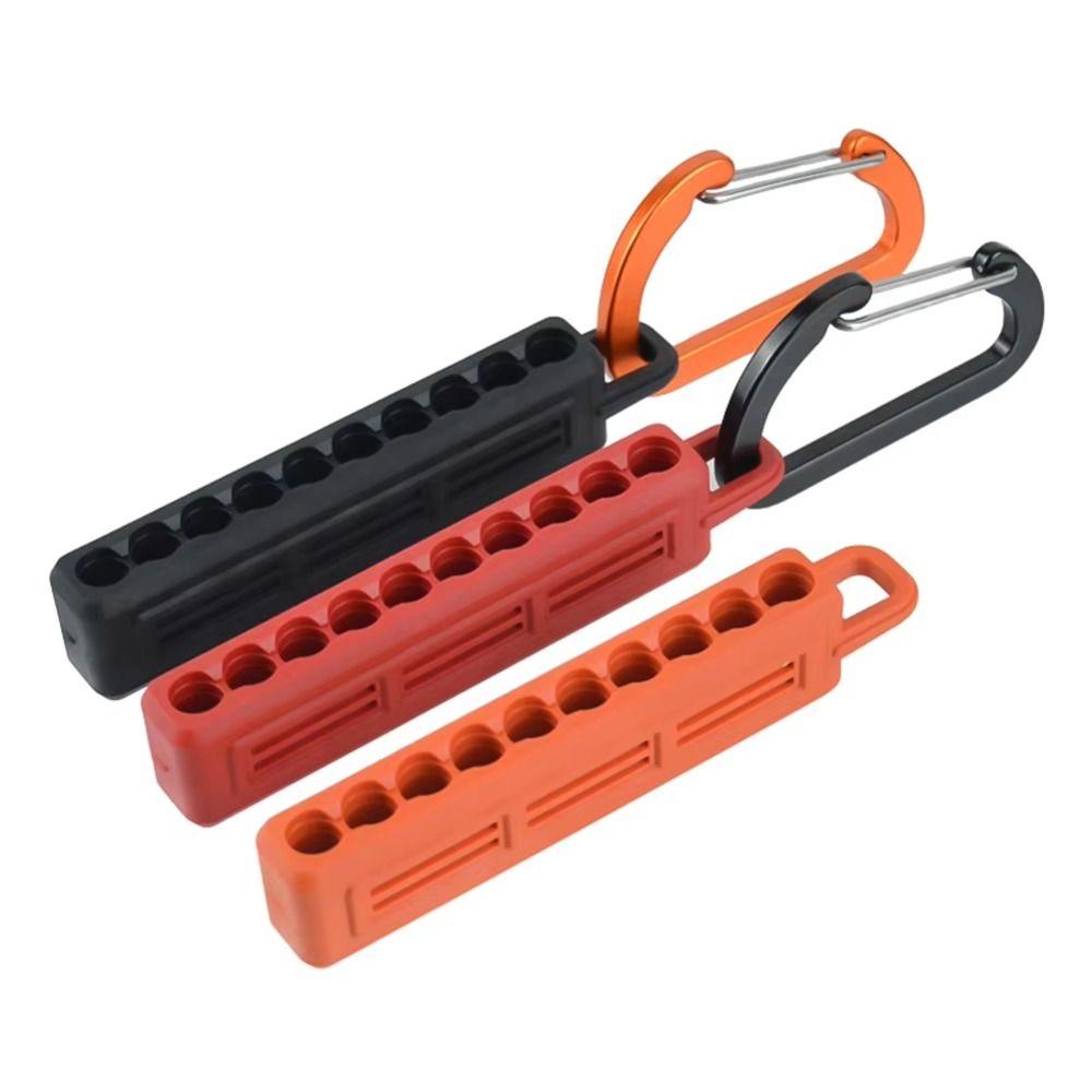 with Carabiner Screwdriver Bit Storage Organizer Portable Shank Holder Screwdriver Bit Holder Plastic Screwdriver Bit Rack