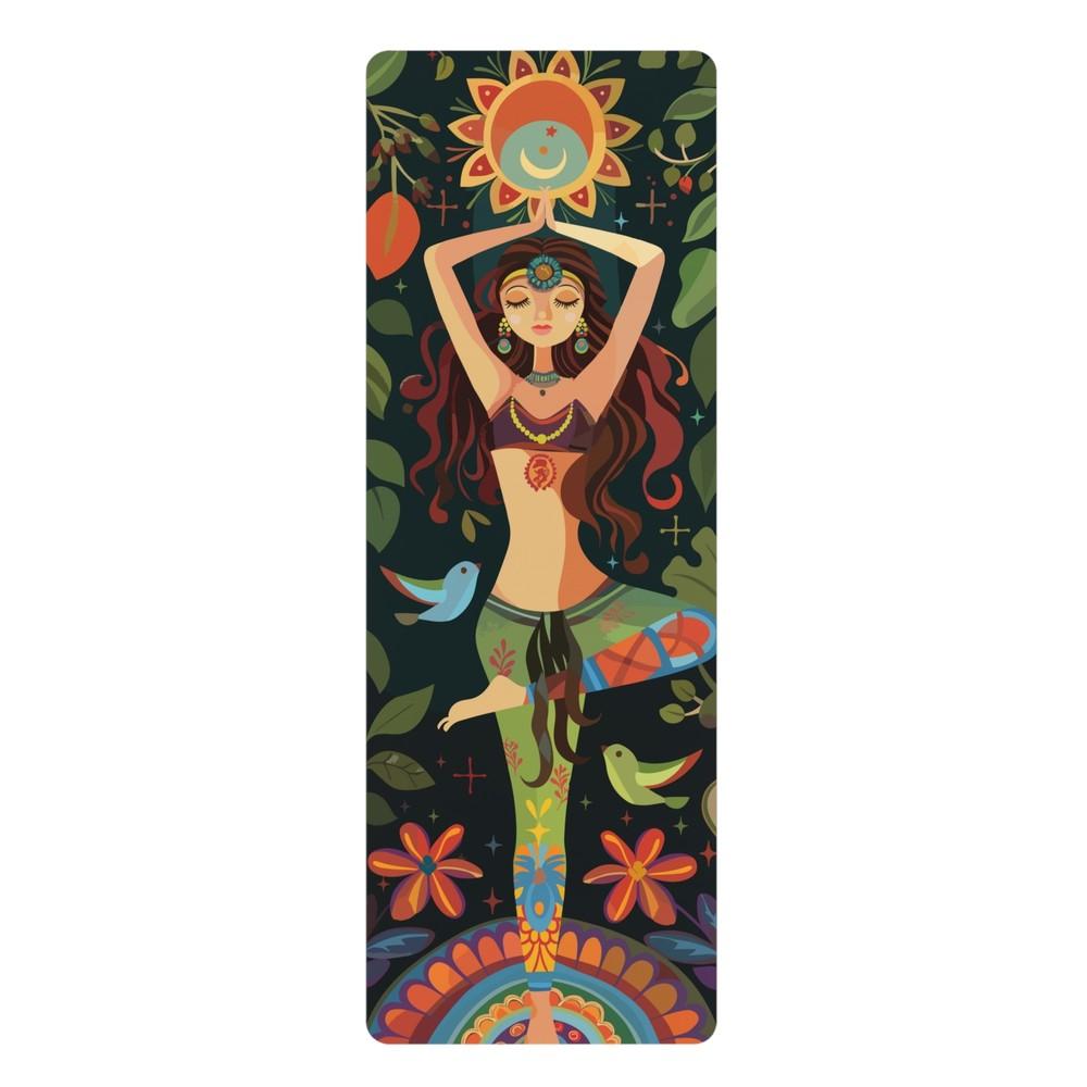 Резиновый коврик для йоги Графический Чакры Любовь Позитивные вибрации 3XL