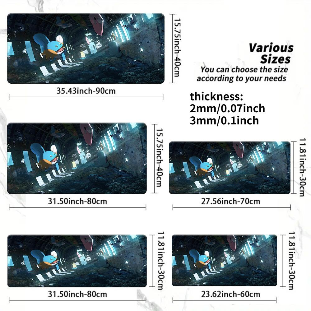 Snorlax Yawning at Mountain Tunnel Gaming Mouse Pad with NonSlip Rubber Base 30x80x0.2cm
