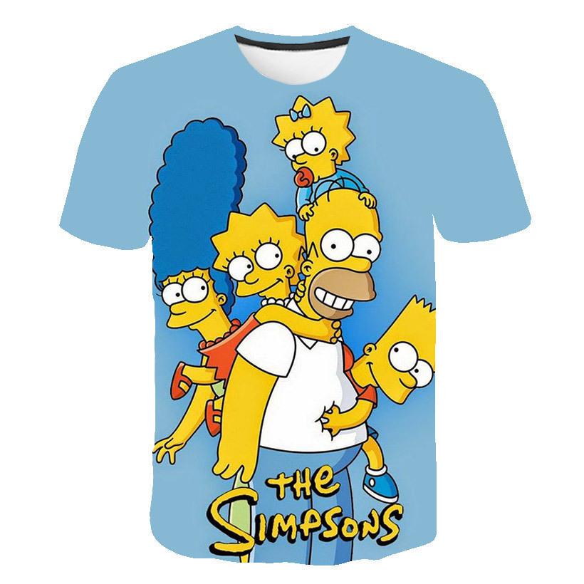 Summer Trend: The Simpsons 3D Printed Children's T-shirt Short Sleeve