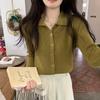 2024 Chic Polo Collar Knit Cardigan Sweater with Buttons for Spring & Autumn