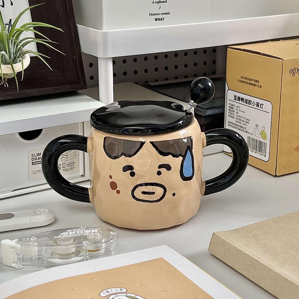 Creative Funny Expression Mug Birthday Gift for Boyfriend and Girlfriend Ceramic Cup Girlfriend Practical Souvenir Gift Box