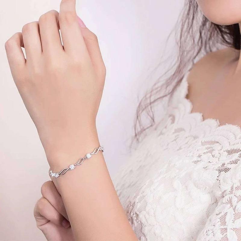 Andara Zirkon-Armband, Schmuck, geometrische Perlenkette, Gliederarmbänder, modisch, feines Hochzeitsgeschenk für Freundin und Frauen