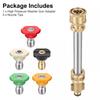 Replacement For Pressure Washer Gun Adapter Ryobi, Portland, Greenworks, Husky, Replacement Wand With 5 Nozzle Tips