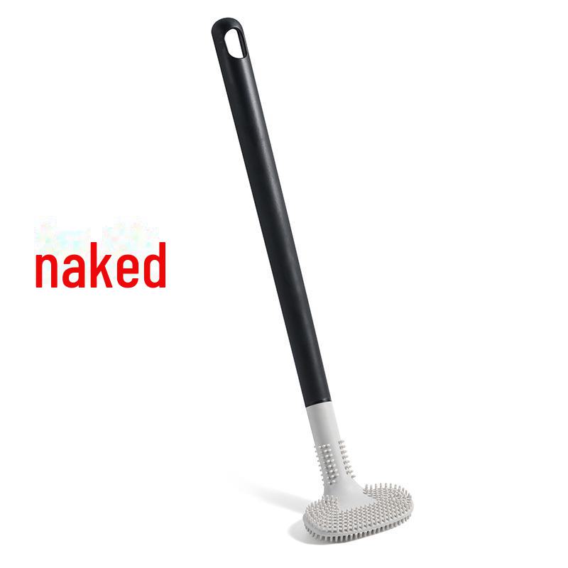 Double-Sided Long Handle Toilet Brush with Soft Bristles for Efficient Cleaning