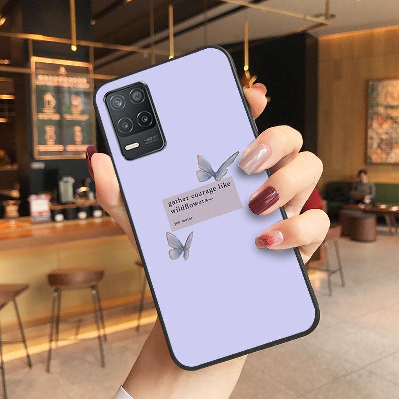Art Flower Word Quotes Phone Case for OPPO Realme GT 2 Pro X2 Pro XT C25S 8 7 6 Pro 6i GT Master C3 C21 C21Y C11 X3 SuperZoom
