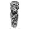 Waterdichte tattoo stickers voor de hele arm: Jezus, Maagd Maria, Kroon, Leeuw-ontwerp