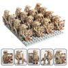 Ghost Special Forces Military Minifigures Building Blocks, SWAT Team with Weapons and Shields, Action Figure Toy Set for Boys