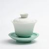 150ml Traditionelle Chinesische Keramik Gaiwan Teetasse Handgefertigt Meereswellen Teeschale Haushalt Schönheits Tee-Infuser Reise Tragbares Teegeschirr