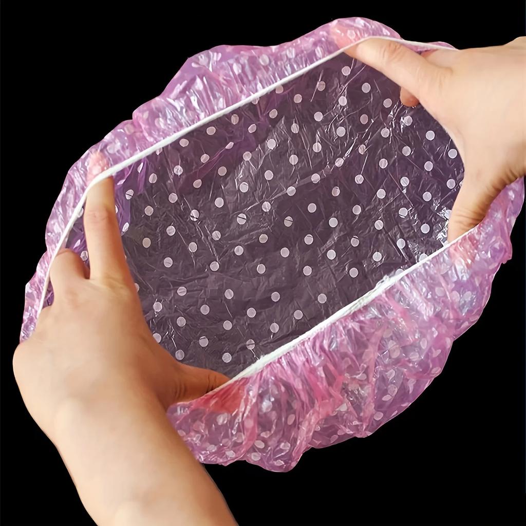 3pcs Waterproof Bath Hat Thickened Waterproof and Oil Fume Cap Women Spa Hair Salon Supplies Shower Cap Bathroom Accessories