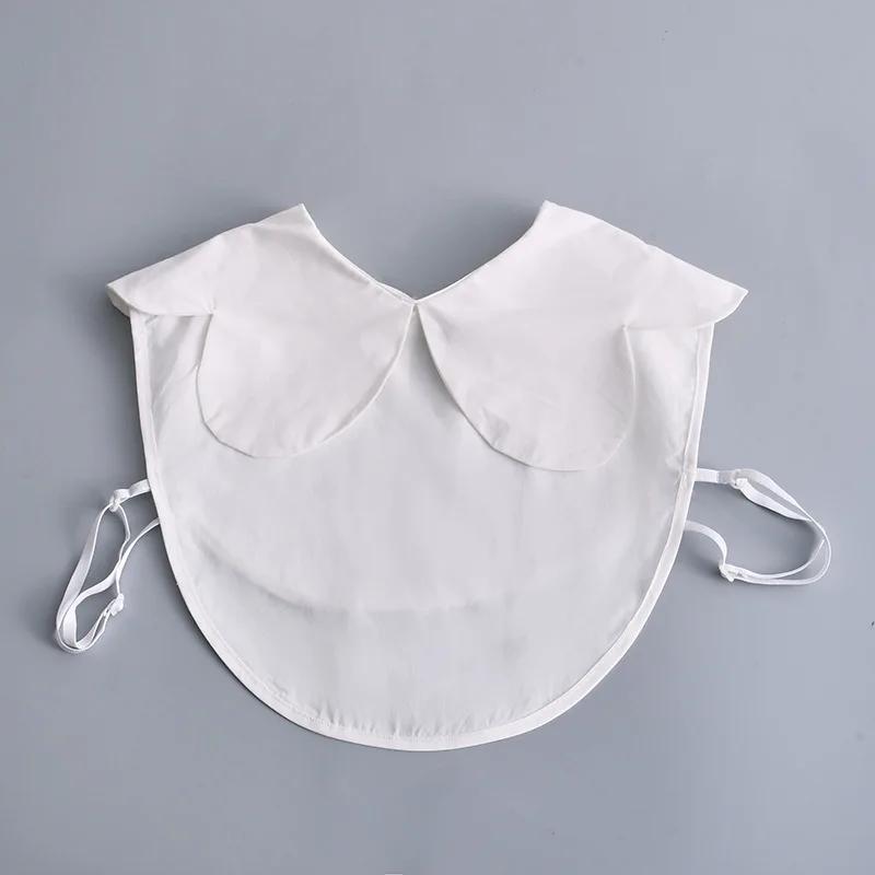 Women Sweet Doll Lapel Fake Collar Sweater Blouse Tops Shirt Detachable Collar Removable Half Shirt False Collar Decorative