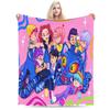 Cute Kpop Demon Hunter Blanket,kpop Fun Gift,cozy K-pop Demon Hunters Huntrix Blanket,anime Inspired, Huntrix Inspired Blanket