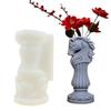 Horse Head Roman Column Vase Resin Silicone Mold Pattern Relief Horse Flower Vase Chess Horse Vase Gypsum Molds Christmas Gift