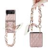 Applicable to Samsung Z Flip6 mobile phone case Flip4 small fragrant wind rhombus silk scarf diagonal span portable rope pocket 2