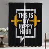 Window Curtain for Room 2 Panel Gym Curtains for Bedroom Partition Shades Halloween Decoration Home Interior Curtains Living