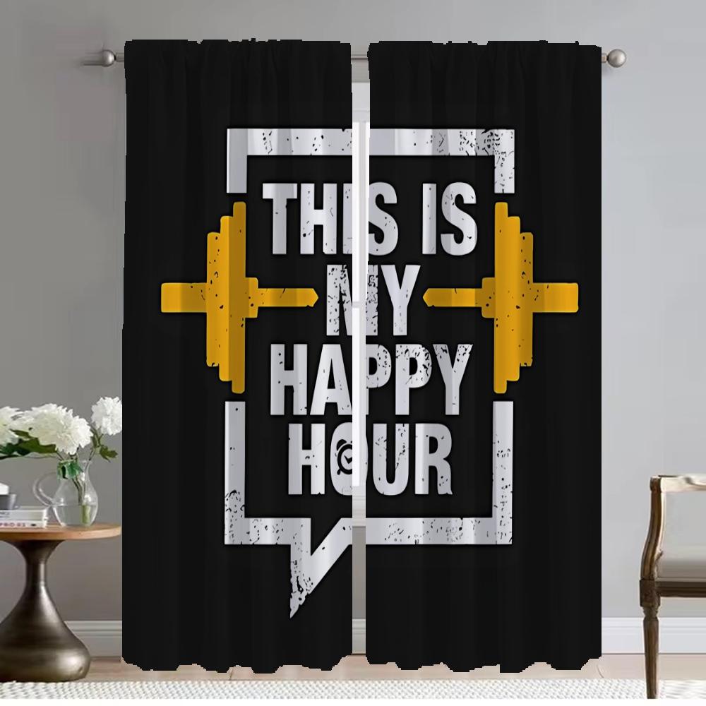 Window Curtain for Room 2 Panel Gym Curtains for Bedroom Partition Shades Halloween Decoration Home Interior Curtains Living