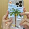Summer Cloud Coconut Tree Clear Case for Apple iPhone 11, 12, 13, 14 Pro Max, XR/XS, 15