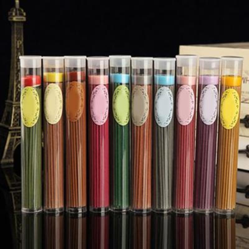 50 Pcs Incense Sticks Natural Vanilla Sandalwood Rose Scent Air Freshener Home Decor