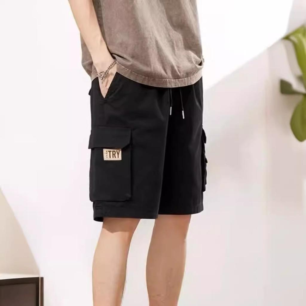 Summer American Black Work Shorts Men's Casual Mid-pants Loose Men's Five-point Pants