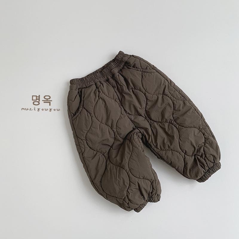 Unisex Baby Kids Korean Style Warm Solid Casual Outdoor Pants