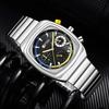 Módní pánské náramkové hodinky Chronograf Datum Vodotěsné Svítící Pánské hodinky Nerezová ocel Luxusní Křemenné Pánské hodinky