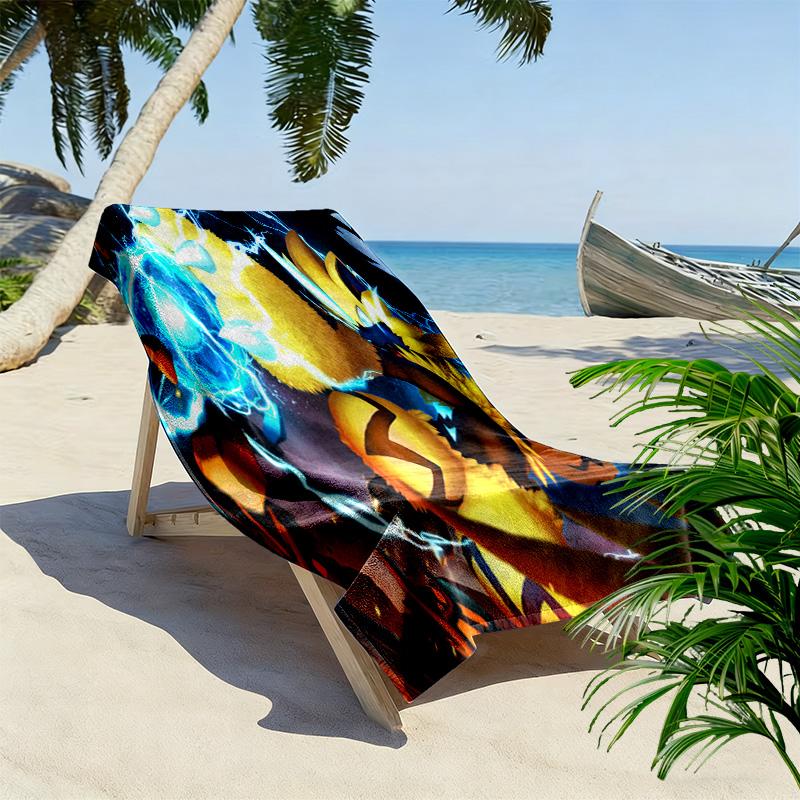 Fantasy Creature Sphere Beach Towel Portable for Travel Beach Towel for Vacation Photos Swim Quickdrying Swim Towel Seaside Beach Towel