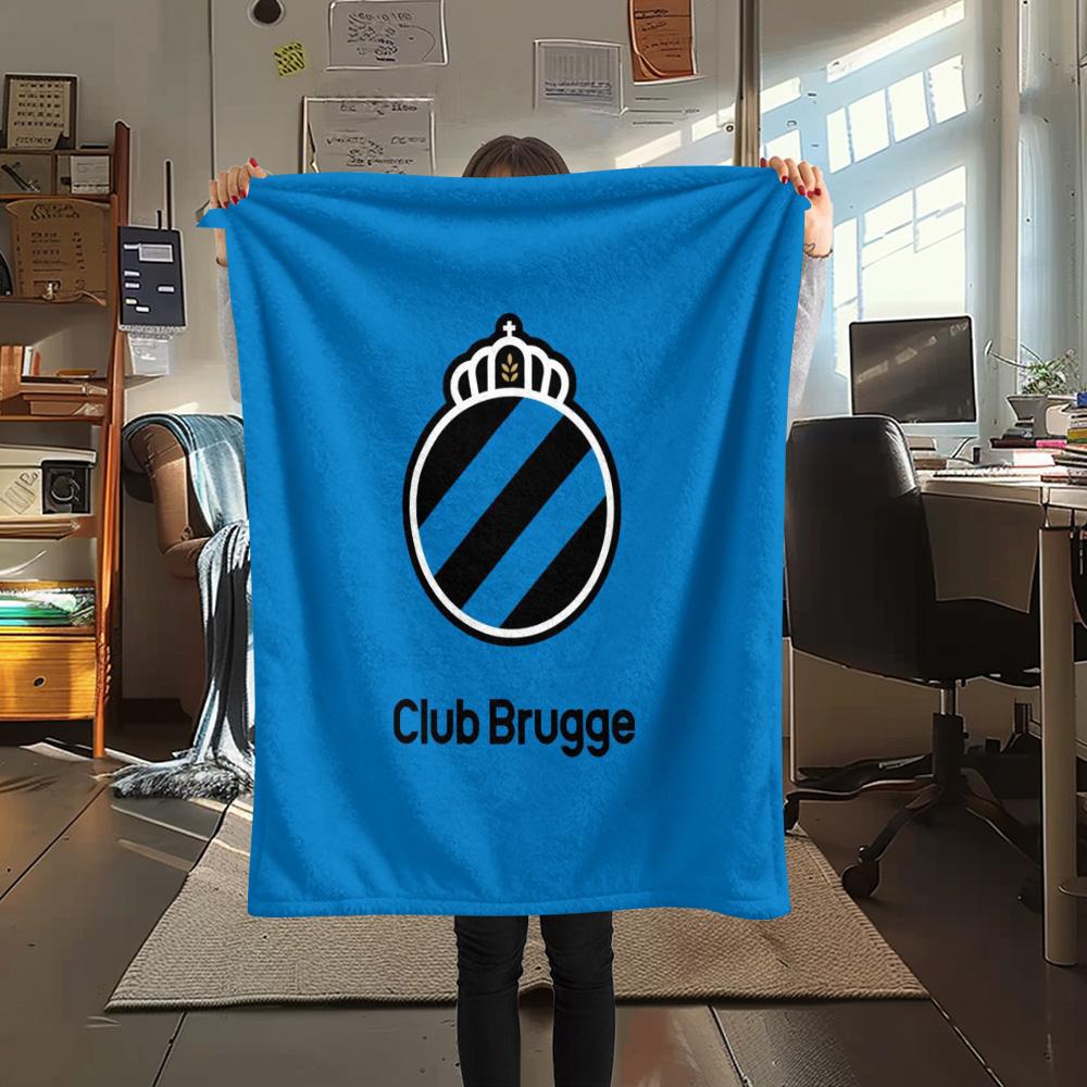 

1PC Club Brugge KV Print FlAannel Blanket, High quality Comfortable for All Seasons, Home Decor, Warmth and Comfort 80cm x 120cm