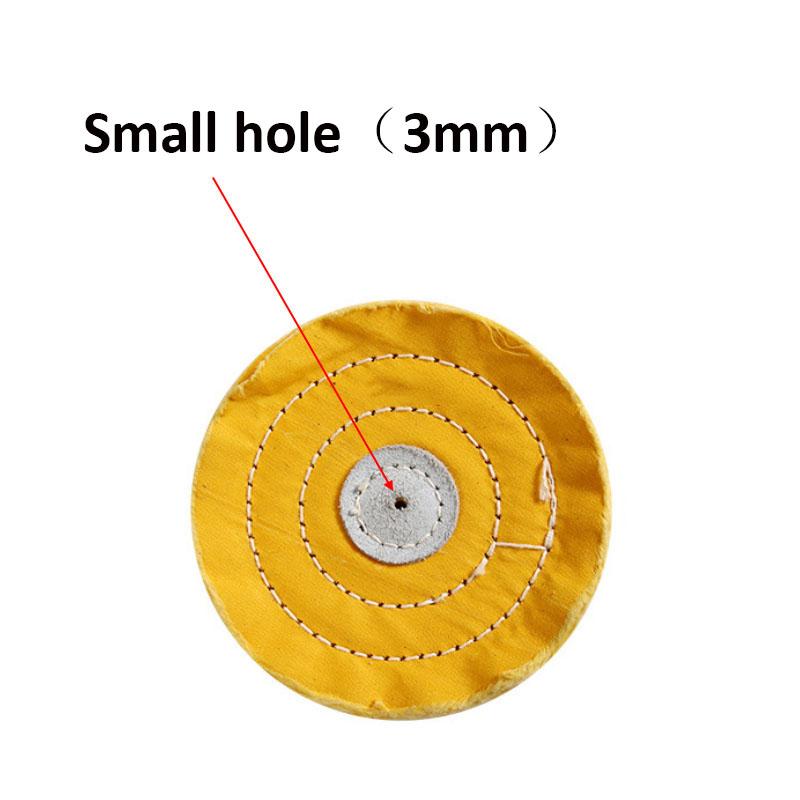 2-8 Inch Inch Yellow Cloth/White Cloth Polishing Wheel Metal Jewelry Mirror Buffer Cotton Pad Polish Grinder Pad Abrasive Tool