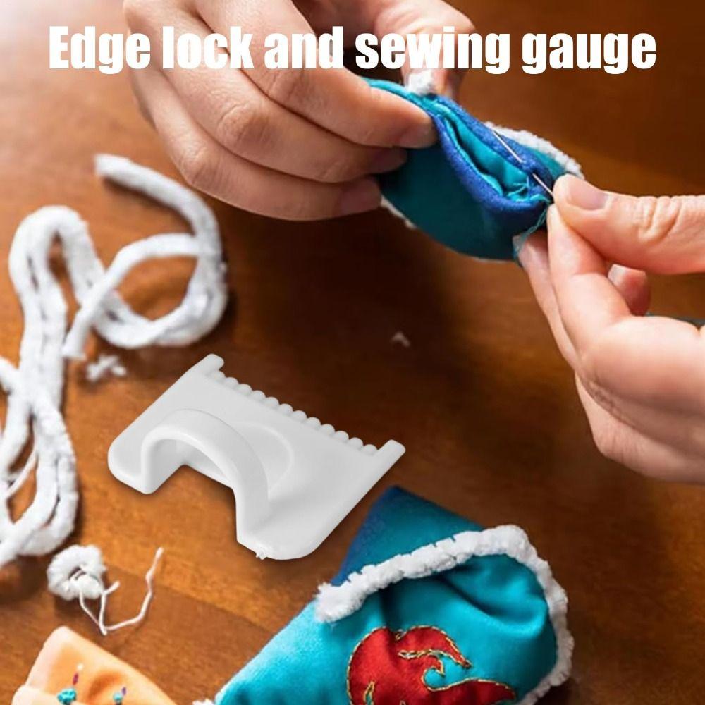 Needle Gauge Edge Stitching Lock Sewing Gauge Non-Slip DIY Stitching Guide Tool  for Seam Finishing