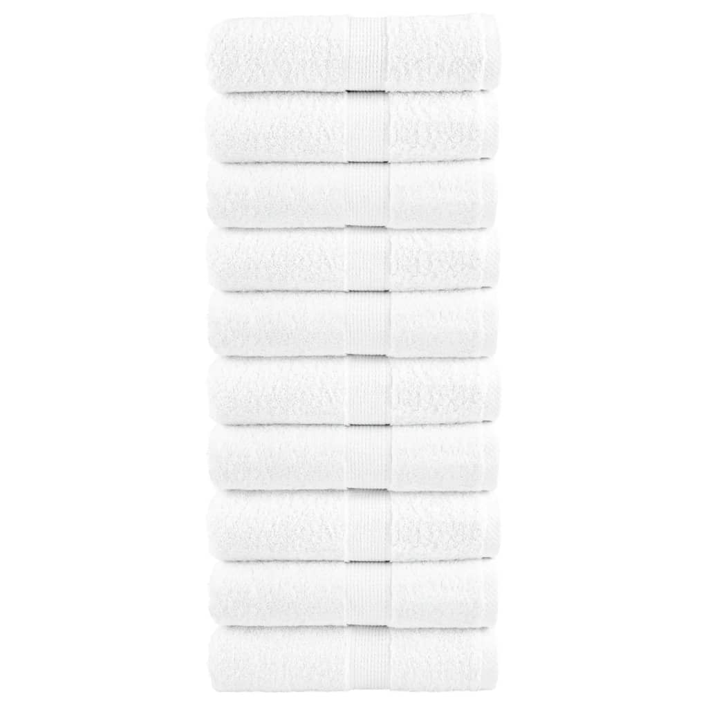 Premium Wash Cloths SOLUND 10 pcs White 30 x 30 cm 600 g m²
