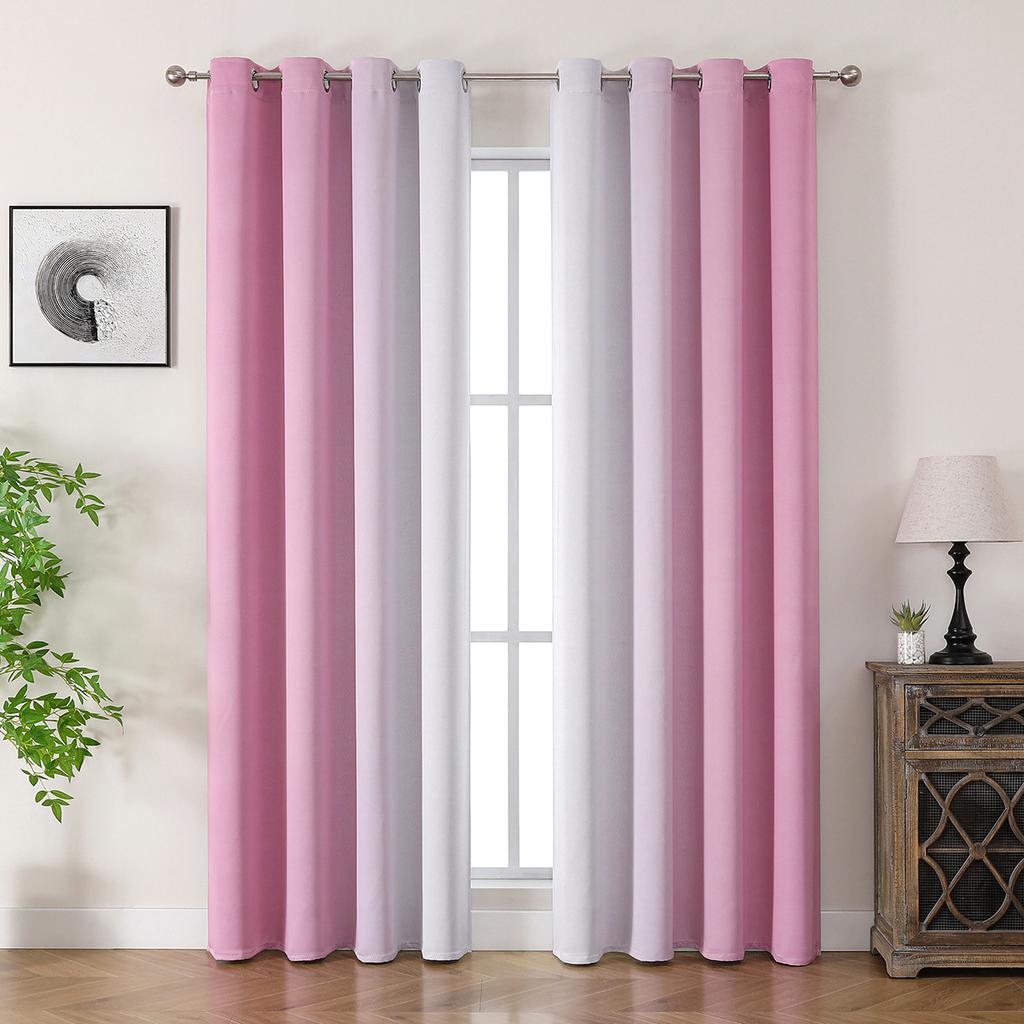 Hochpräziser Vorhang mit Farbverlaufdruck Vollverdunkelungsvorhang Temu