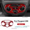 Real Soft Carbon Fiber Car AC Central Control Air Outlet Trim For Peugeot 206 2001 2002 2003 2004 2005 2006 2007 2008 2009 2010