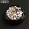 Mixed Colorful Pearl Willow Ding Jewelry with Irregular Small Beads Sparkling Nail Art Decoration DIY Mermaid Nails Products Set