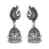 HuaTang Vintage Gold Silver Color Metal Dangle Hollow Earrings for Women Geometric Carved Ethnic Earring Indian Jewellery