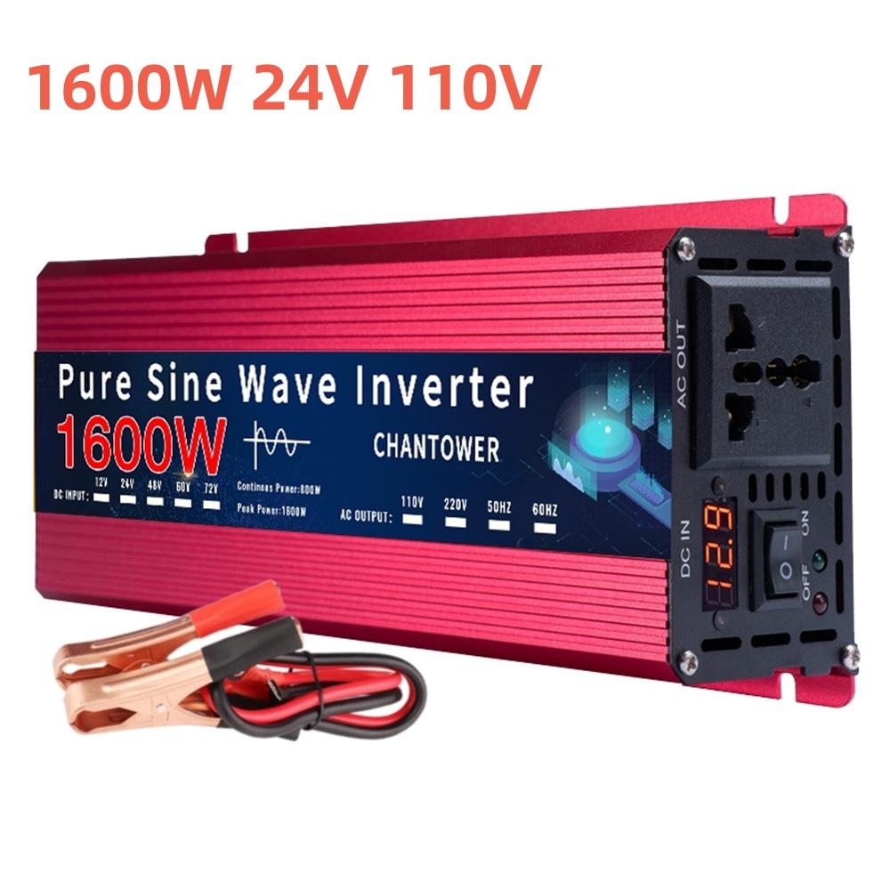 Pure Sine Wave Inverter 12V 220V 24V 110V 1600W 3000W DC To AC Portable Power Converter Car Solar Inverter