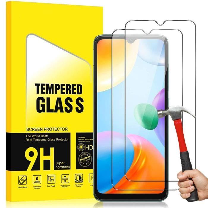 Verres Trempés - E.F.CONNECTION - Xiaomi Redmi 10C - Lot de 2 - Protection 9H - Transparent