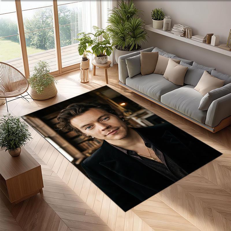 Soft Crystal Velvet Floor Rug,Harry Styles Anti Slip Decorative Carpet, Plush Area Mat For Indoor Home Decoration