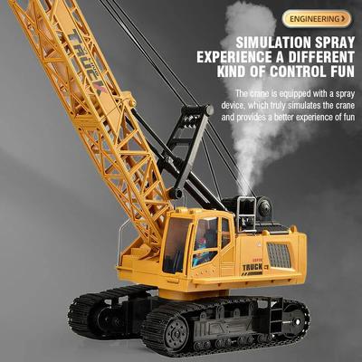 Rc Crane Truck 9/11/13/15Ch Alloy Remote Control Car Engineering Vehicle Radio Control Toys for Boys Children Christmas Gifts