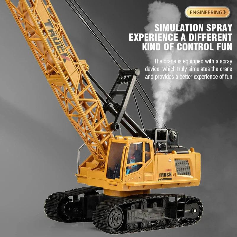 Rc Crane Truck 9/11/13/15Ch Alloy Remote Control Car Engineering Vehicle Radio Control Toys for Boys Children Christmas Gifts