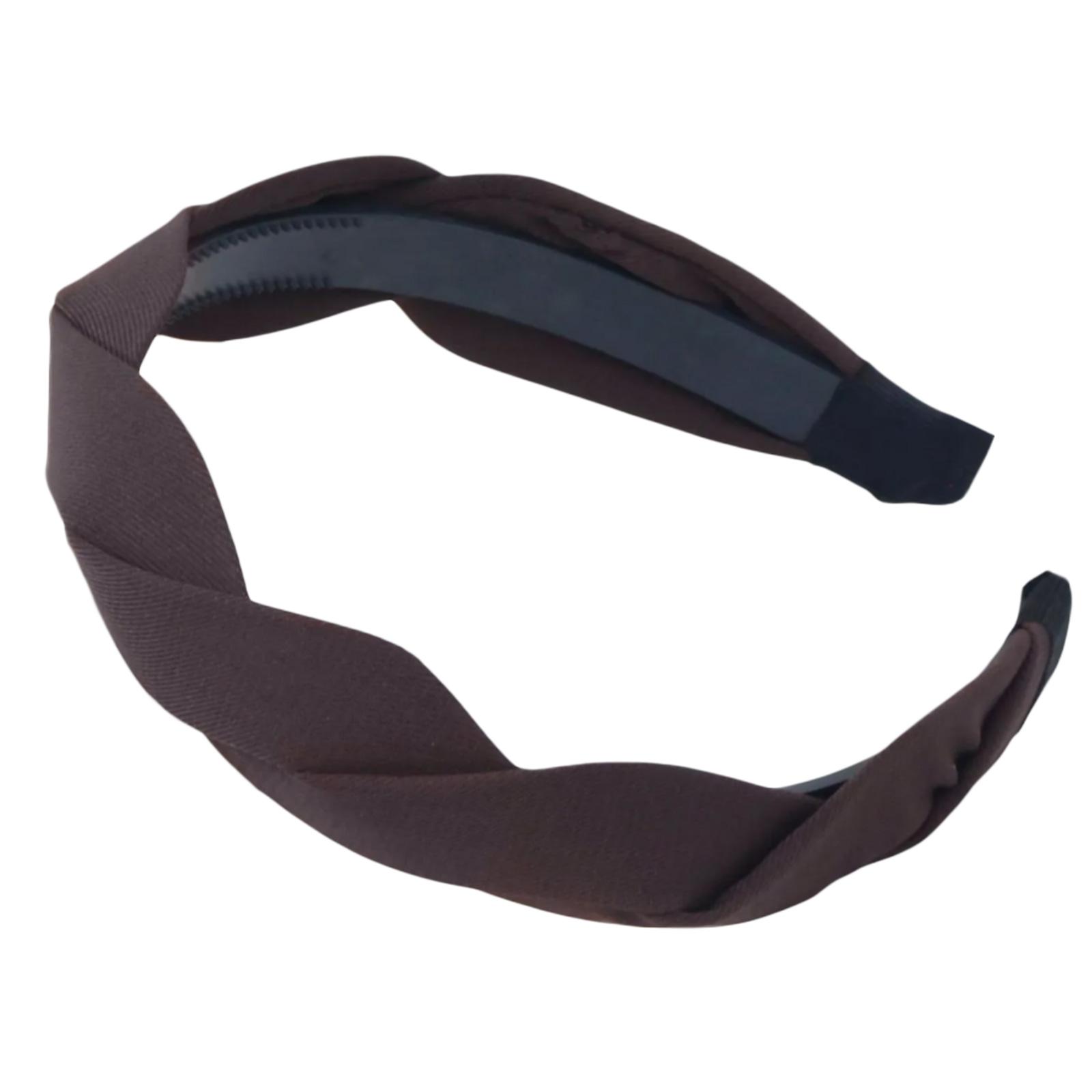 

Женская плетеная широкая повязка на голову, плетеные резинки для волос, модные аксессуары для волос, головной убор для стильных женщин кофейный