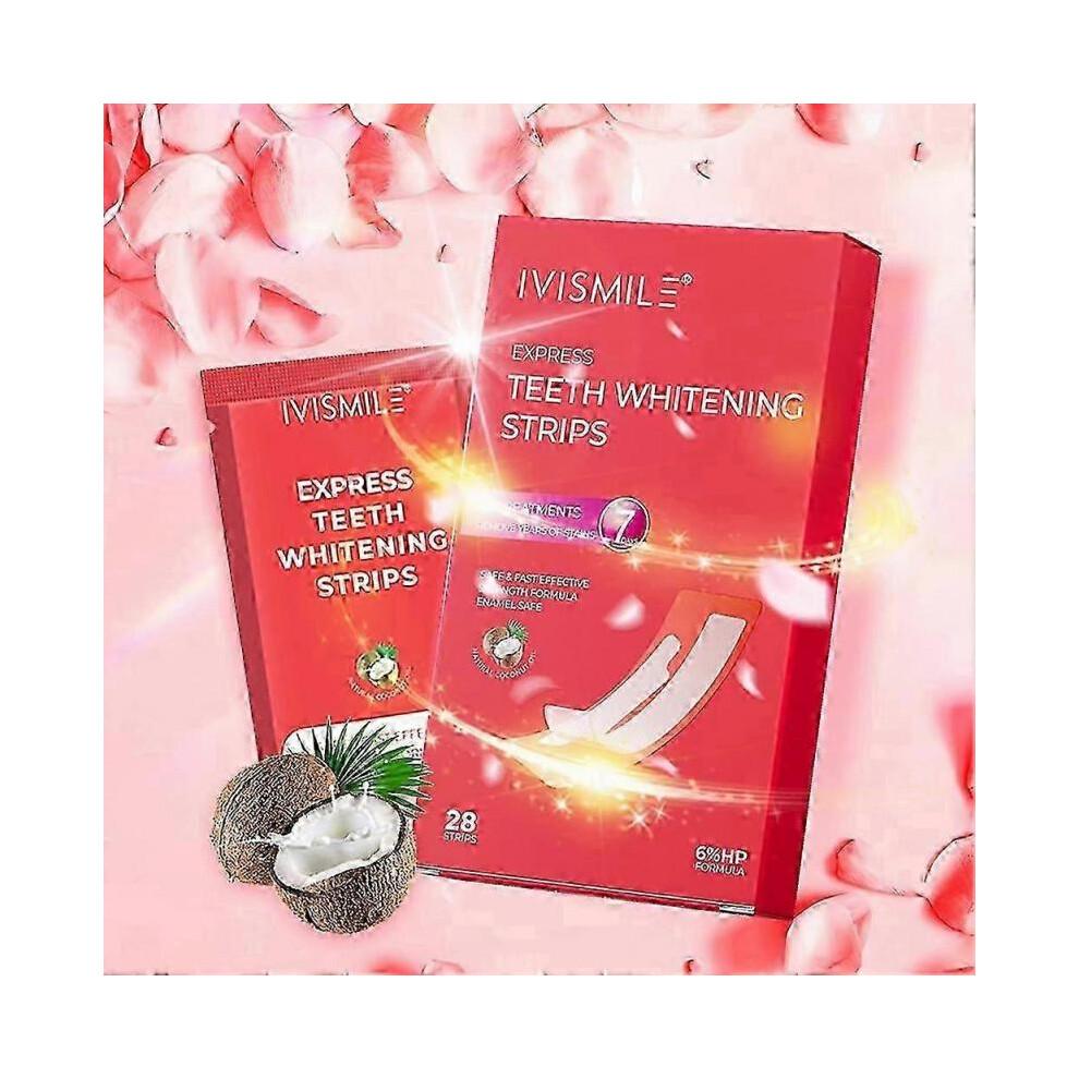 6% Hydrogen Peroxide Teeth Whitening Strips for Fast Stain Removal, Non-slip Design for Men And Women