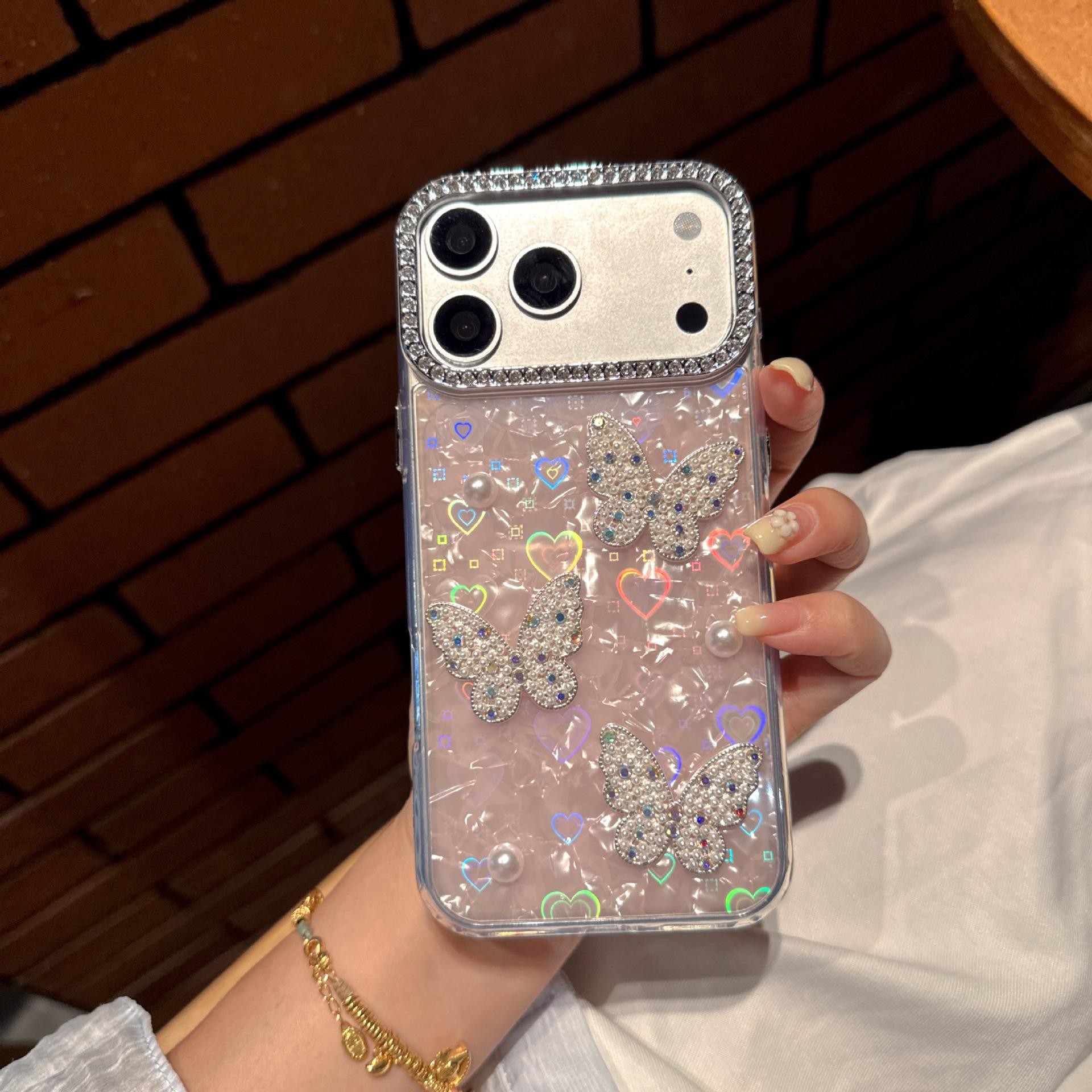 

Diamond Pearl Butterfly Phone Case for Oppo Reno 15 Pro/Find X9 Pro/A6 Pro/A5 A72 5G
