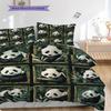 Panda Pattern Bedding Quilt Set Quilt Cover Pillowcase Home Decoration Birthday Gift (1 * Duvet Cover + 2 * Pillowcase, Without Core)