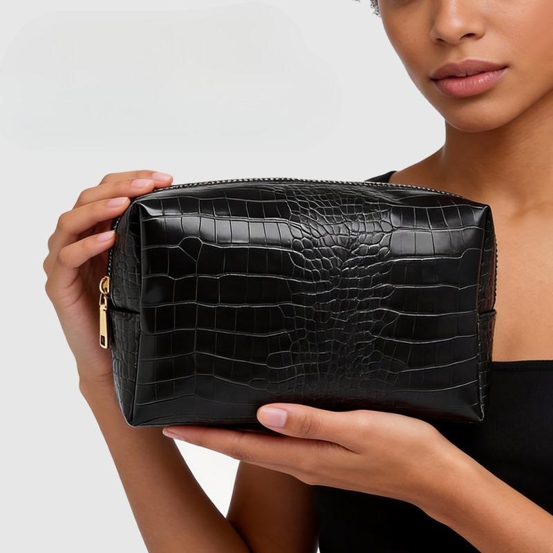 Moderne Neue PU-Leder Damen Kosmetiktasche Reißverschluss Große Kapazität Wasserdicht Reise Make-up Aufbewahrungstasche Organizer Koffer
