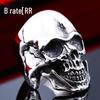 Retro Men's Titanium Skull Ring - Stainless Steel Punk Jewelry