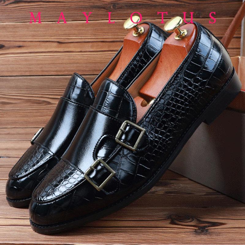 New Arrival Men's Casual Shoes Embossed Leather Men Luxury British Style Penny Loafers Mens Slip-on Thick Sole Flat Shoes